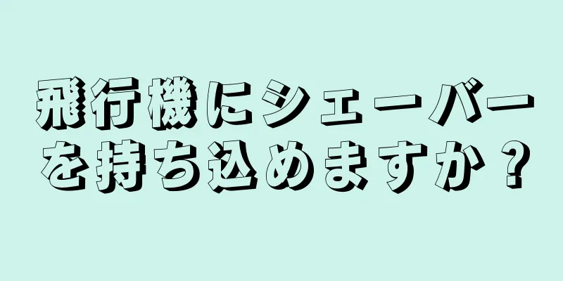 飛行機にシェーバーを持ち込めますか？