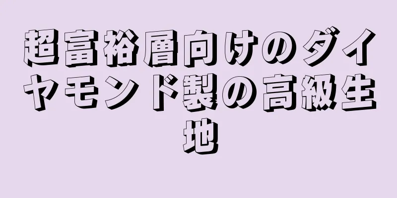 超富裕層向けのダイヤモンド製の高級生地