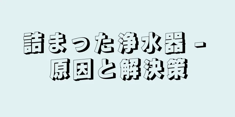 詰まった浄水器 - 原因と解決策