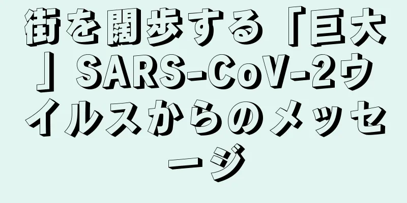 街を闊歩する「巨大」SARS-CoV-2ウイルスからのメッセージ