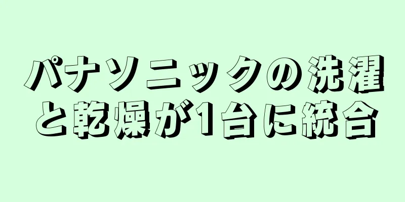 パナソニックの洗濯と乾燥が1台に統合
