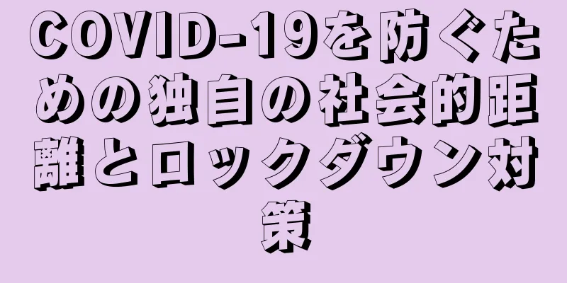 COVID-19を防ぐための独自の社会的距離とロックダウン対策