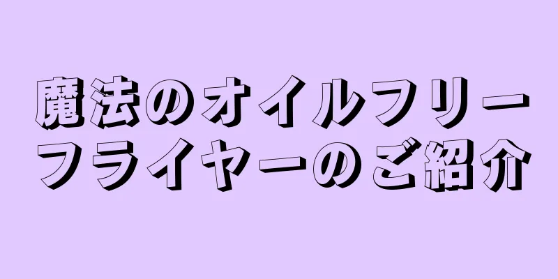 魔法のオイルフリーフライヤーのご紹介