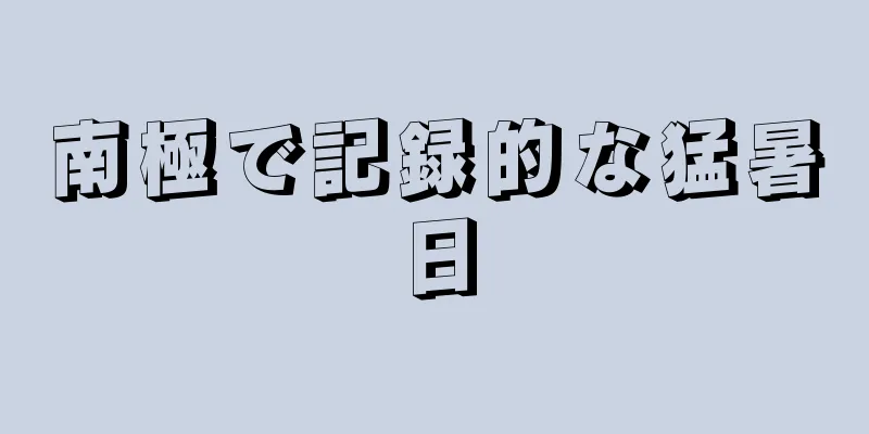 南極で記録的な猛暑日