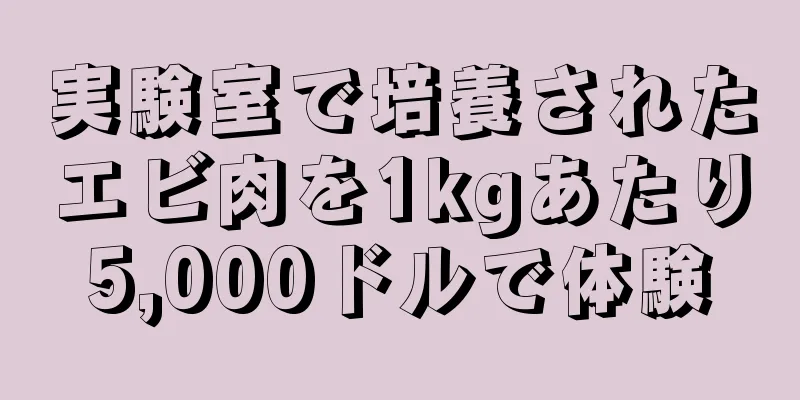 実験室で培養されたエビ肉を1kgあたり5,000ドルで体験