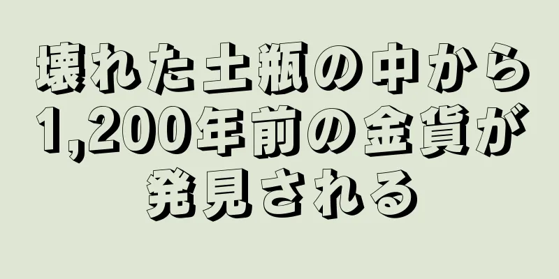 壊れた土瓶の中から1,200年前の金貨が発見される