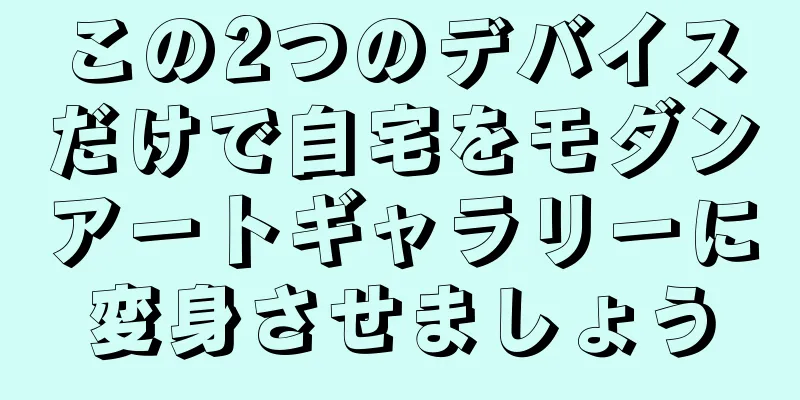 この2つのデバイスだけで自宅をモダンアートギャラリーに変身させましょう