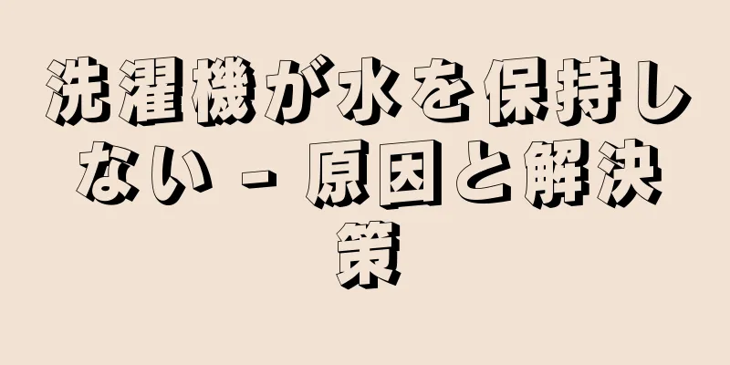 洗濯機が水を保持しない - 原因と解決策