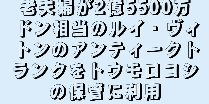 老夫婦が2億5500万ドン相当のルイ・ヴィトンのアンティークトランクをトウモロコシの保管に利用