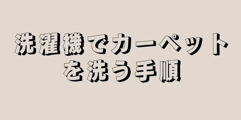 洗濯機でカーペットを洗う手順