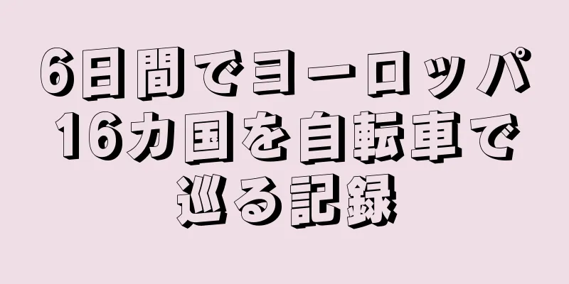 6日間でヨーロッパ16カ国を自転車で巡る記録