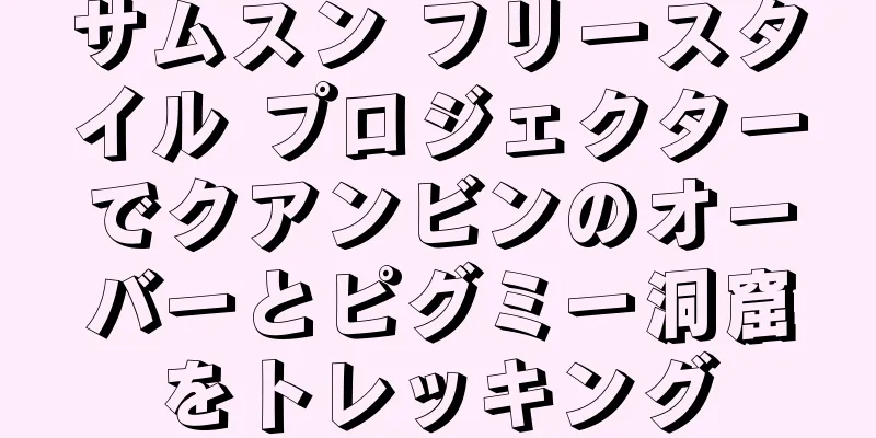 サムスン フリースタイル プロジェクターでクアンビンのオーバーとピグミー洞窟をトレッキング