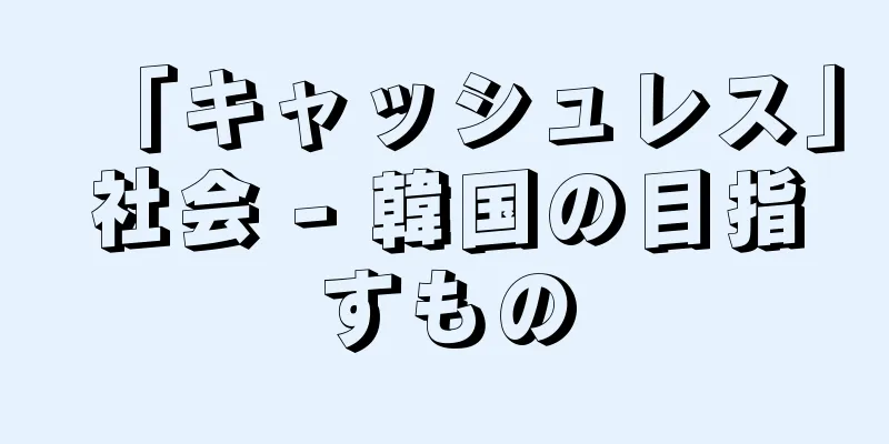 「キャッシュレス」社会 - 韓国の目指すもの