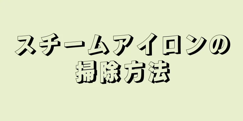 スチームアイロンの掃除方法