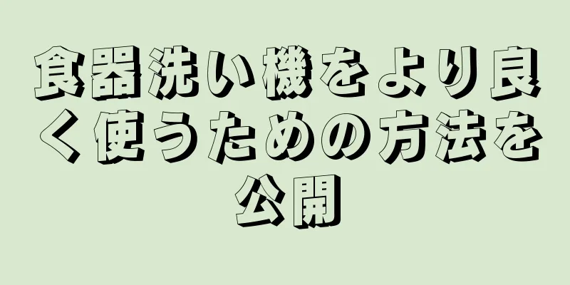 食器洗い機をより良く使うための方法を公開