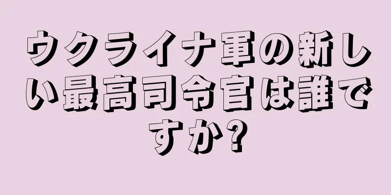ウクライナ軍の新しい最高司令官は誰ですか?