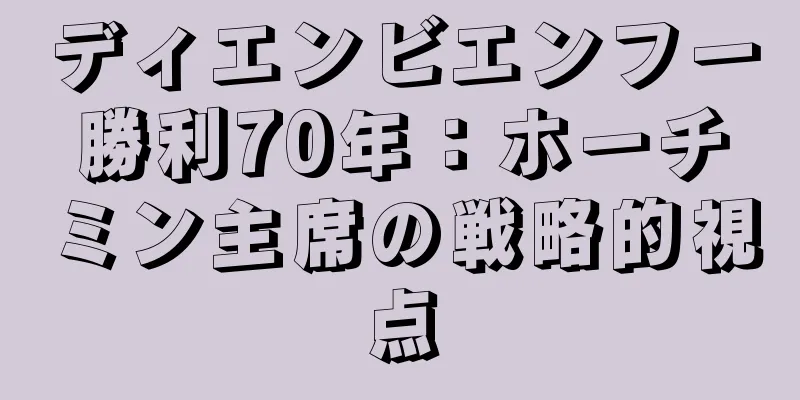 ディエンビエンフー勝利70年：ホーチミン主席の戦略的視点