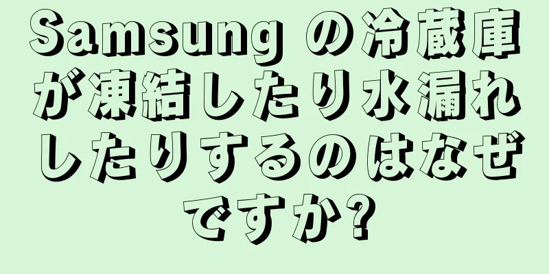 Samsung の冷蔵庫が凍結したり水漏れしたりするのはなぜですか?