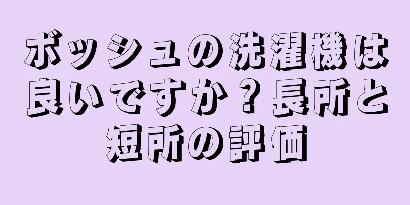 ボッシュの洗濯機は良いですか？長所と短所の評価
