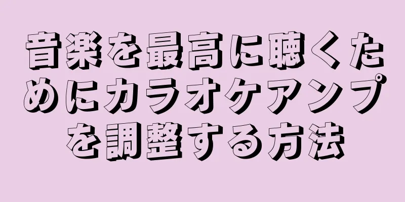 音楽を最高に聴くためにカラオケアンプを調整する方法