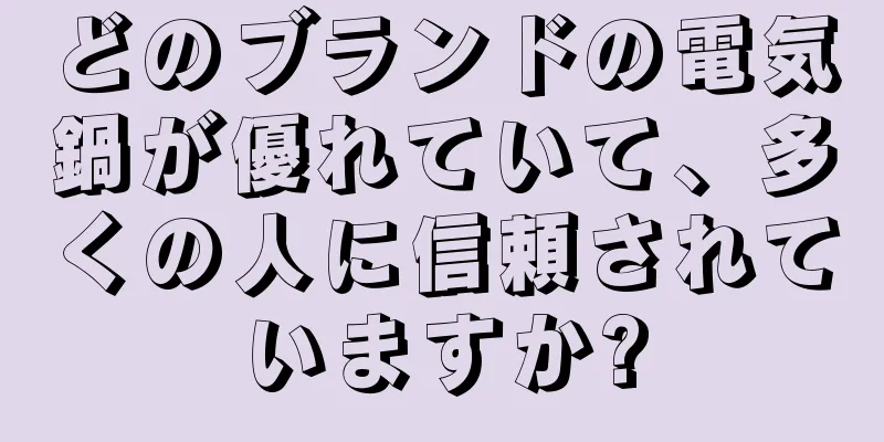 どのブランドの電気鍋が優れていて、多くの人に信頼されていますか?