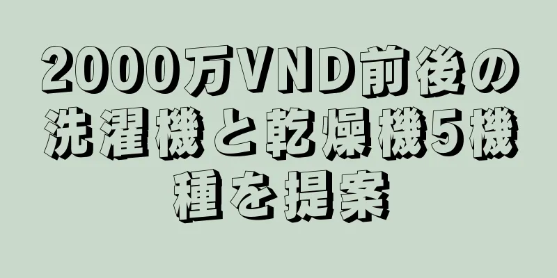 2000万VND前後の洗濯機と乾燥機5機種を提案