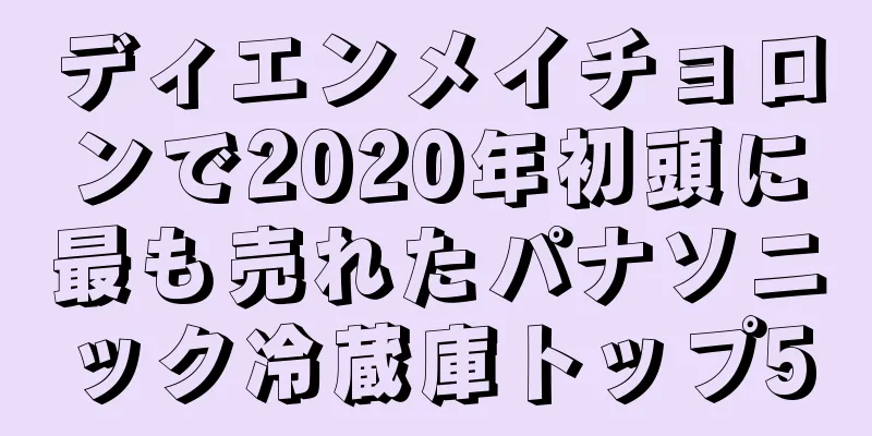 ディエンメイチョロンで2020年初頭に最も売れたパナソニック冷蔵庫トップ5