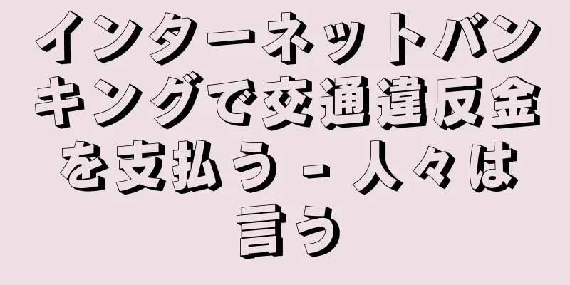 インターネットバンキングで交通違反金を支払う - 人々は言う