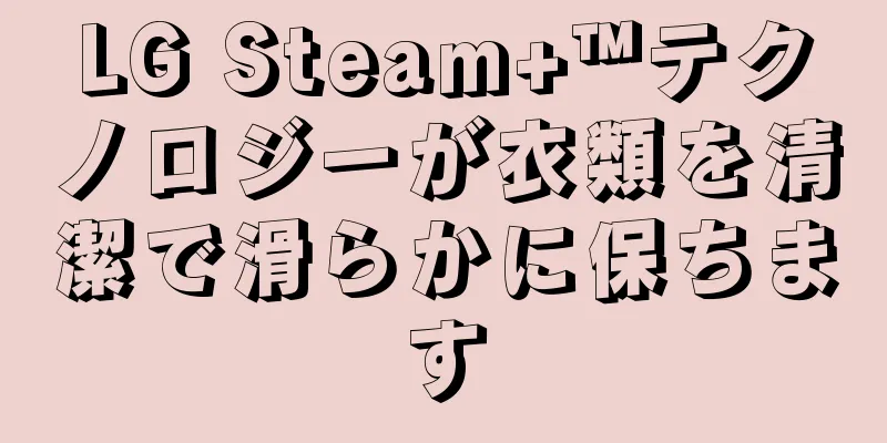 LG Steam+™テクノロジーが衣類を清潔で滑らかに保ちます
