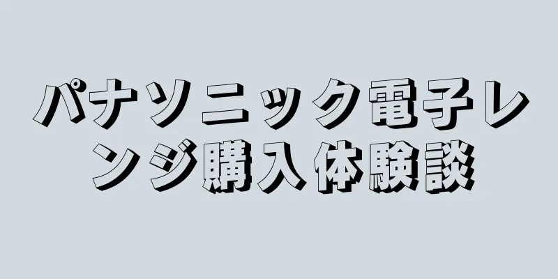 パナソニック電子レンジ購入体験談