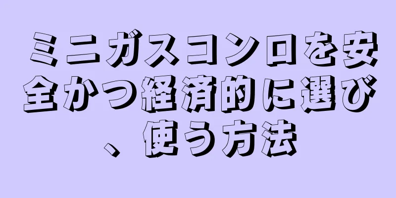 ミニガスコンロを安全かつ経済的に選び、使う方法