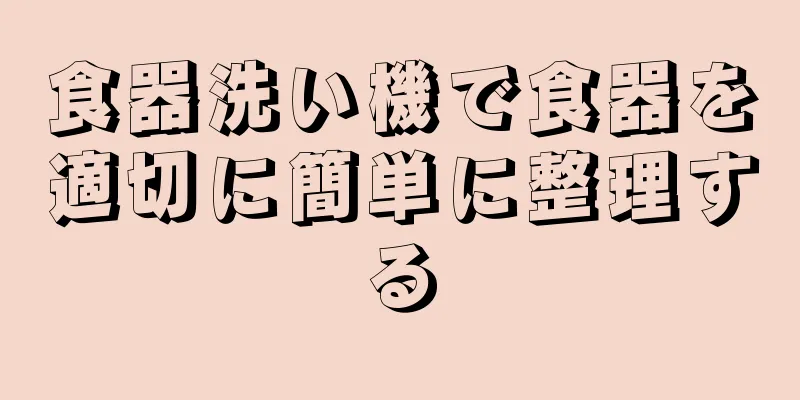 食器洗い機で食器を適切に簡単に整理する