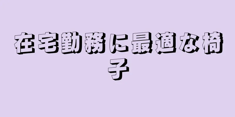 在宅勤務に最適な椅子