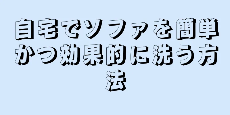 自宅でソファを簡単かつ効果的に洗う方法