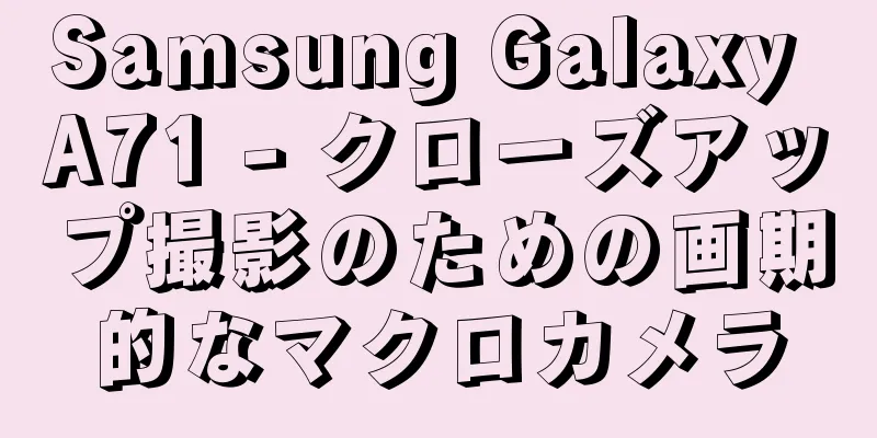 Samsung Galaxy A71 - クローズアップ撮影のための画期的なマクロカメラ