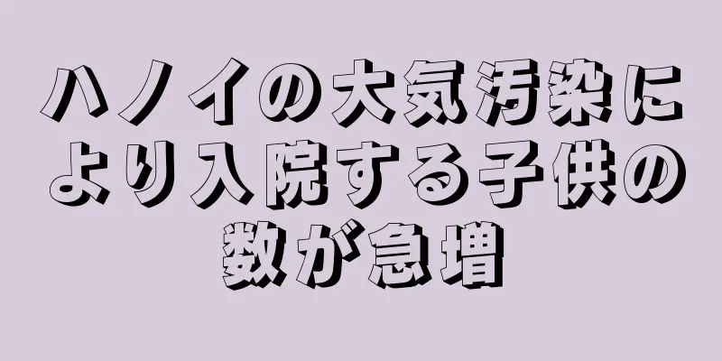 ハノイの大気汚染により入院する子供の数が急増