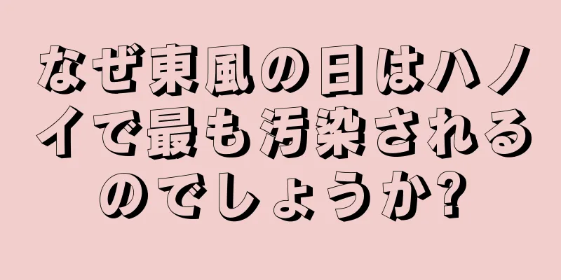 なぜ東風の日はハノイで最も汚染されるのでしょうか?