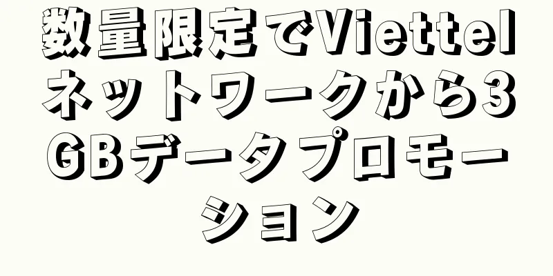 数量限定でViettelネットワークから3GBデータプロモーション