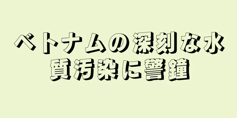 ベトナムの深刻な水質汚染に警鐘