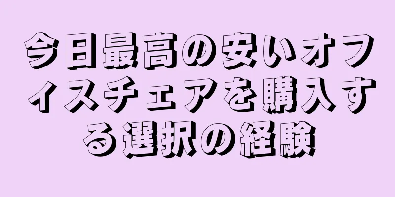 今日最高の安いオフィスチェアを購入する選択の経験