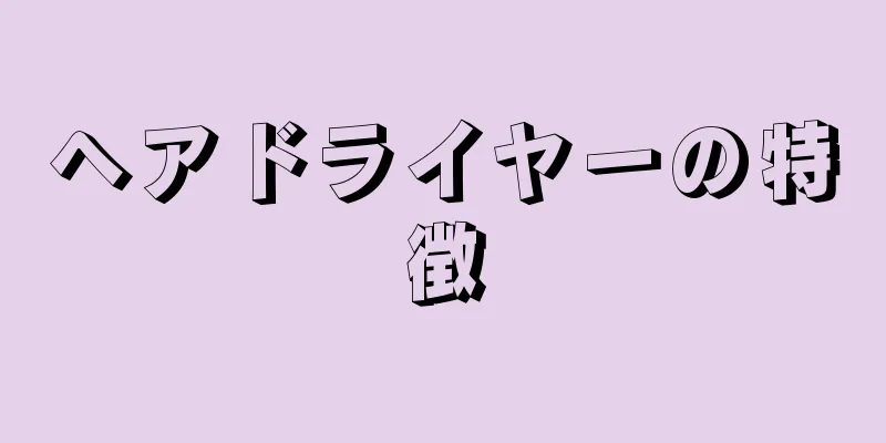 ヘアドライヤーの特徴