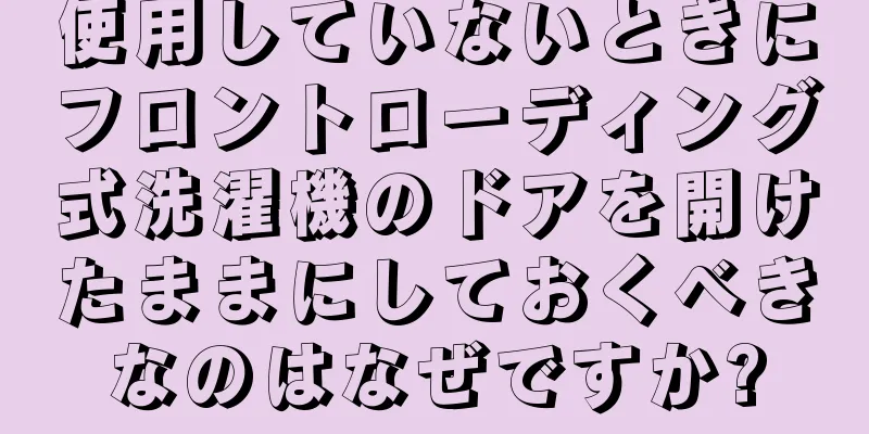 使用していないときにフロントローディング式洗濯機のドアを開けたままにしておくべきなのはなぜですか?