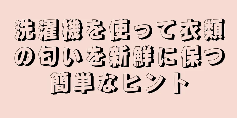 洗濯機を使って衣類の匂いを新鮮に保つ簡単なヒント