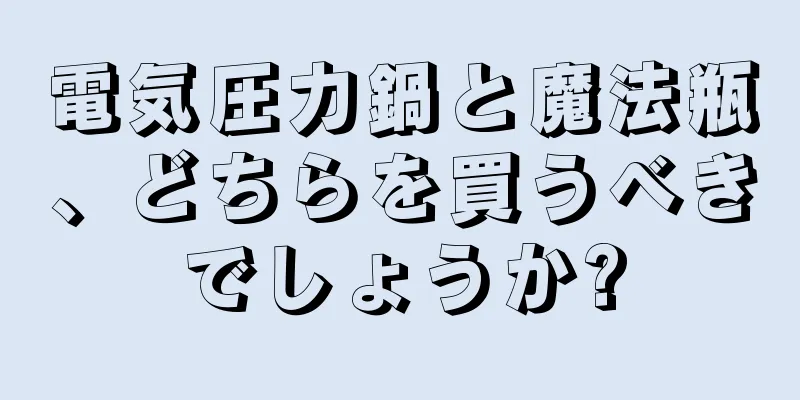 電気圧力鍋と魔法瓶、どちらを買うべきでしょうか?