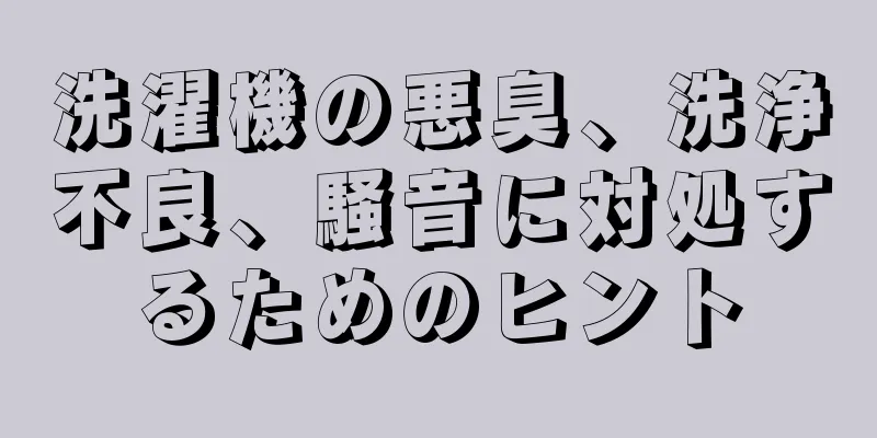 洗濯機の悪臭、洗浄不良、騒音に対処するためのヒント