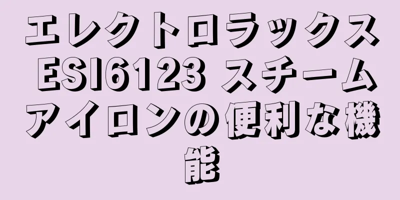 エレクトロラックス ESI6123 スチームアイロンの便利な機能