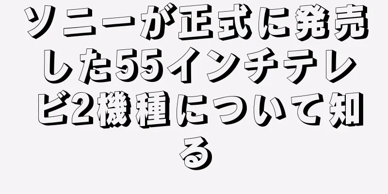 ソニーが正式に発売した55インチテレビ2機種について知る