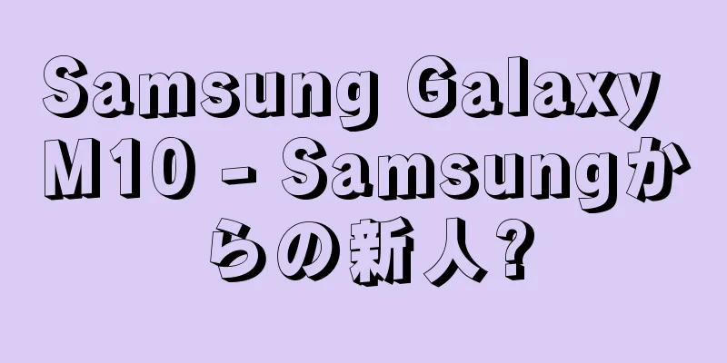 Samsung Galaxy M10 - Samsungからの新人?