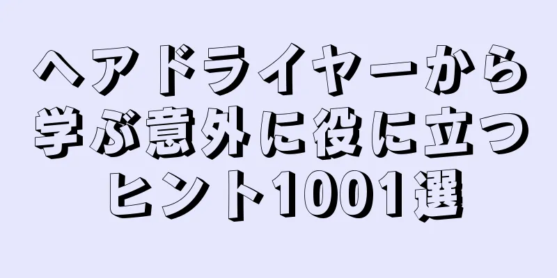 ヘアドライヤーから学ぶ意外に役に立つヒント1001選