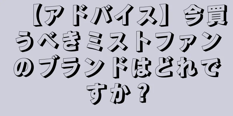 【アドバイス】今買うべきミストファンのブランドはどれですか？